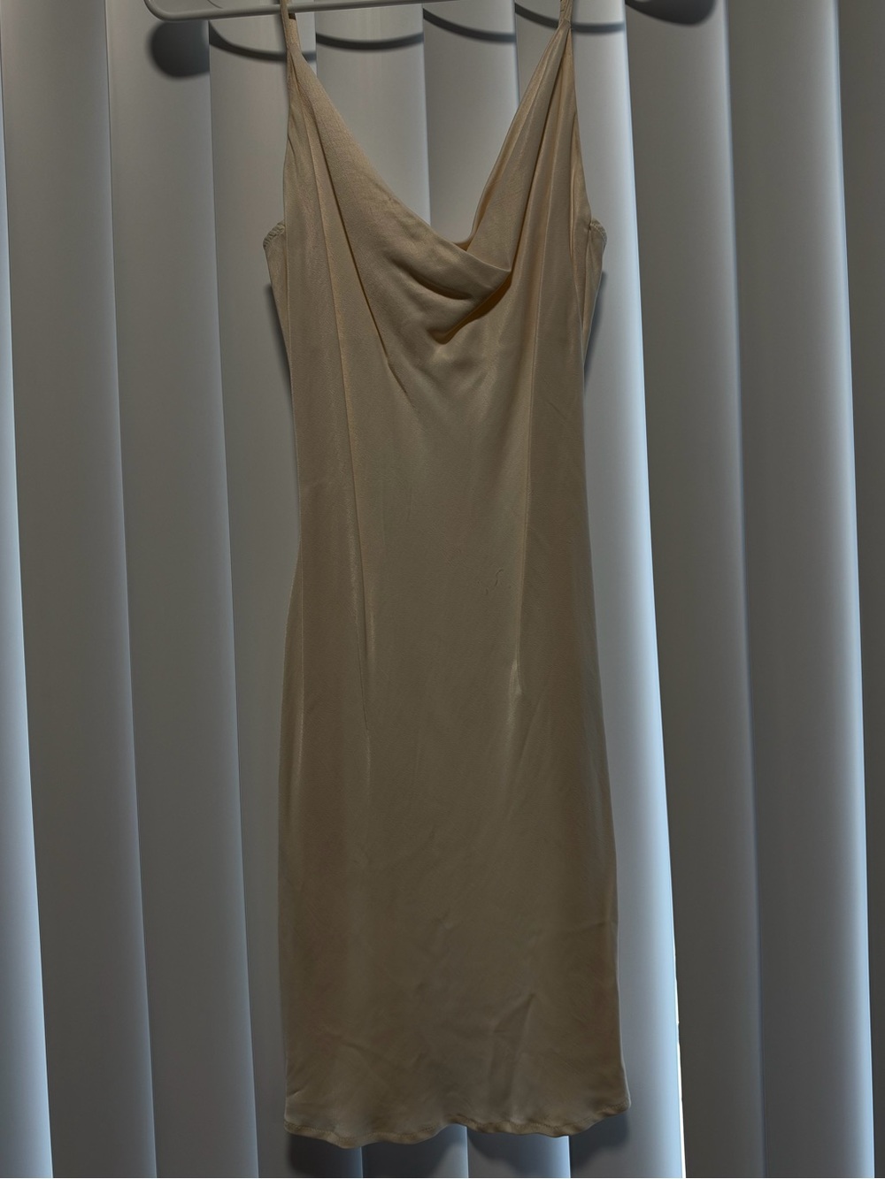 Satin Cowl Neck Slip Dress